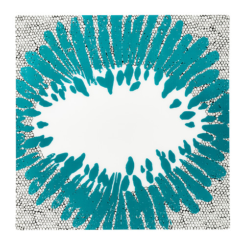 [오빠랑이케아가자] PÅBÖRJA 식탁매트, 패턴 터쿼이즈(37x37 cm)/802.621.11