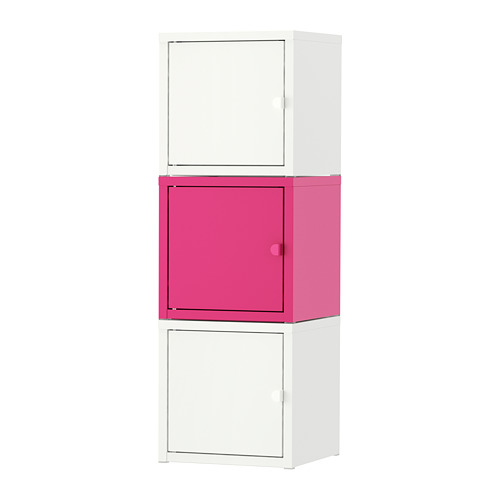 [오빠랑이케아가자] 이케아 LIXHULT 수납콤비네이션, 화이트, 핑크(25x75 cm) /492.486.60