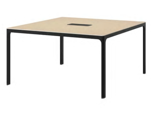 [오빠랑이케아가자]BEKANT/ 베칸트 /회의테이블, 자작나무무늬목, 블랙/(140x140 cm)/190.062.81