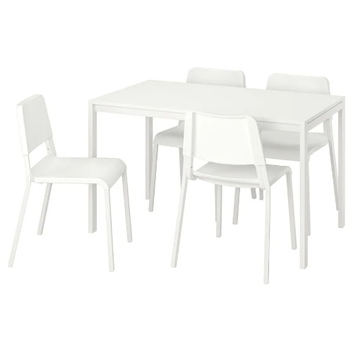 [오빠랑] 이케아 MELLTORP / TEODORES 테이블+의자4 화이트 125x75 cm 192.463.75