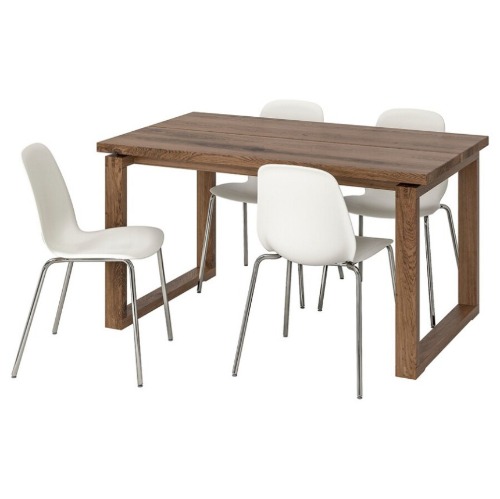 [오빠랑] 이케아 MORBYLANGA 뫼르뷜롱아 LEIFARNE 레이파르네 테이블 의자4 140x85 cm 892.770.47