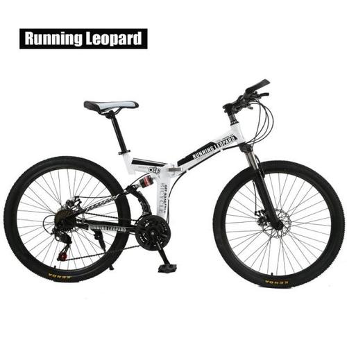 해외 무료배송 러닝 레오파드 foldable bicycmountain 자전거 26 인치 스틸 21 속도 자전거 듀얼 디스크 브레이크 도로 자전거 경주 bicyc BMX Bik