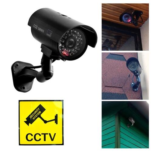 해외 무료배송가짜 더미 카메라 보안 CCTV 야외 방수 Emulational 미끼 IR LED 와이파이 플래시 레드 Led 더미 비디오 감시 카메라