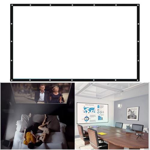 해외 무료배송 60/72/84/100/120/150 인치 Foldable 16:9 프로젝터 흰색 프로젝션 스크린 홀로그램 TV 홈 시네마 스마트 필름 시청각 스크린