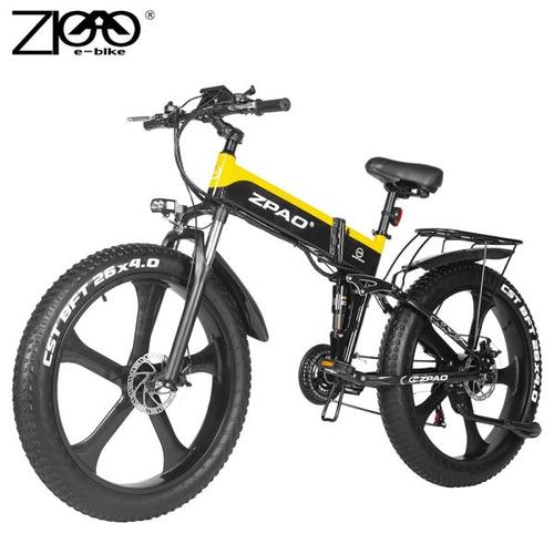 해외 무료배송 ZPAO 지방 자전거 전자 자전거 1000W 접힌 전기 자전거 전자 자전거 Bicicleta Electrica 성인 산 전기 자전거