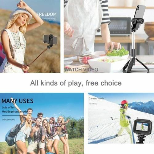 해외 무료배송 2 색 블루투스 Selfie 스틱 삼각대 Selfiestick 전화 스마트 폰 Selfie 스틱 아이폰에 대한 삼성 Xiaomi 화웨이