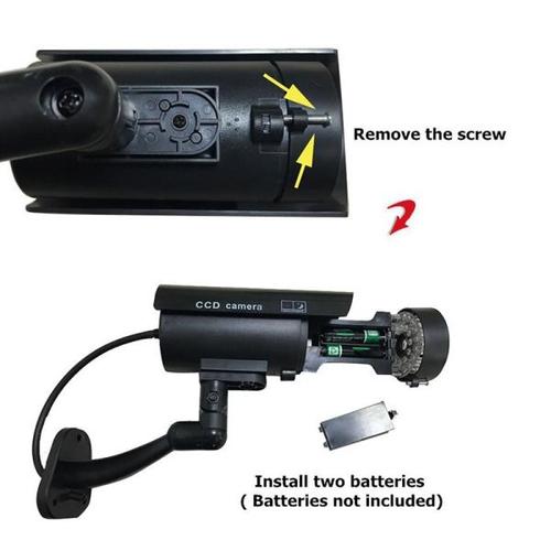 해외 무료배송보안 TL-2600 방수 야외 실내 가짜 카메라 보안 더미 cctv 감시 카메라 나이트 캠 led 라이트 컬러