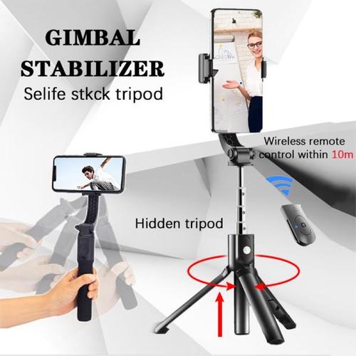 해외 무료배송 FIJ Gimbal stabilizer 무선 블루투스 Selfie 스틱 Foldable 미니 삼각대 확장 가능한 Monopod 전화 원격 제어