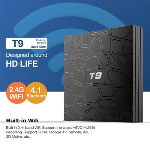 해외 무료배송 T9 4 기가 바이트 64 기가 바이트 TV 박스 스마트 안드로이드 9.0 TV 박스 4K USB 3.0 2.4G/5G 와이파이 HDMI 셋톱 박스 미디어 플레이어
