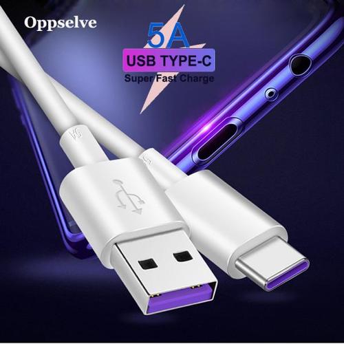 해외 무료배송 Oppselve 5A Spuer 고속 충전기 화웨이 메이트 20 P30 P20 Pro Lite 용 USB 유형 C-케이블 삼성 S10 S9 S8 고속 충전 용