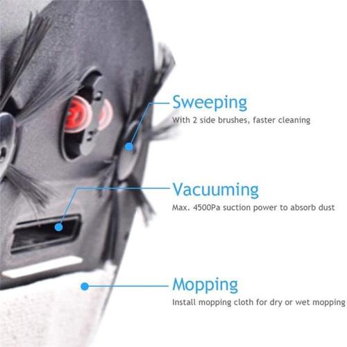 해외 무료배송 스마트 스위핑 로봇 플로어 스프레이 UV 소독 살균 스위핑 로봇 건식 및 습식 청소 UV 소독 클리너