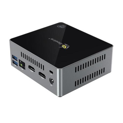 해외 무료배송 Beelink J34 Win10 미니 PC 인텔 펜티엄 J3455 SSD 128GB 듀얼 스크린 디스플레이 지원 HDD 기가비트 LAN 미니 미디어 플레이어 tv 박