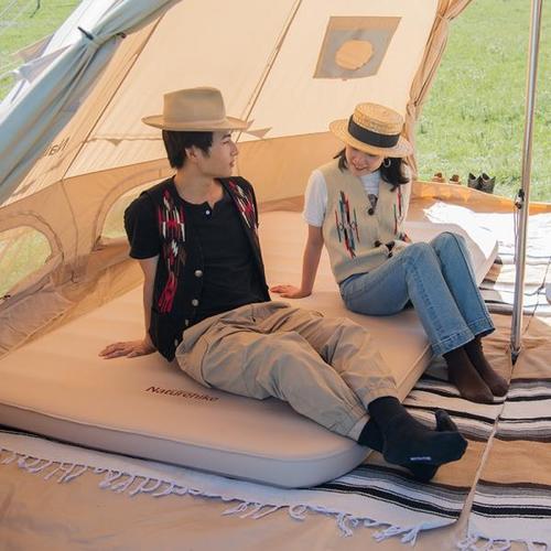 해외 무료배송 네이처하이크 2020 새로운 두꺼운 10CM 자동 풍선 매트리스 야외 텐트 스폰지 슬리핑 Bbag 캠핑 패드 에어 침대 매트리스