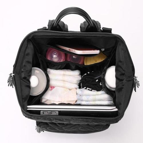 해외 무료배송 미라 가방 더블 어깨 가방 블랙 대형 기저귀 가방 용량 열 보존 가방 여러 가방 방수 가방