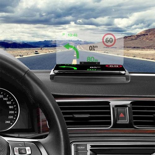 해외 무료배송10W 5W Qi 무선 충전기 자동차 GPS 프로젝터 HUD 헤드 최대 디스플레이 전화 홀더 아이폰에 대 한 충전 삼성 화웨이 LG 스마트 폰