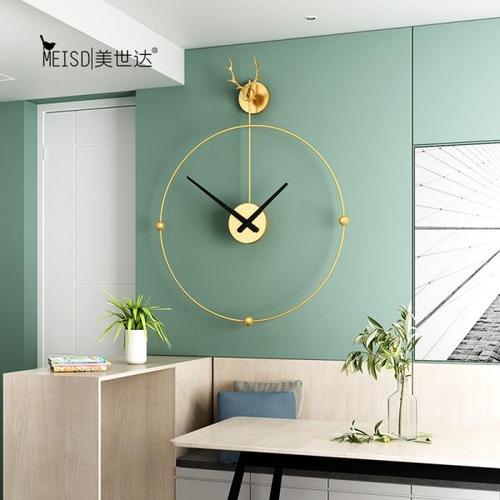 해외 무료배송 철 벽 시계 홈 인테리어 사무실 대형 벽 시계 현대 디자인 마운트 음소거 시계 유럽 장식 교수형 시계