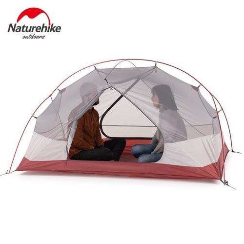 해외 무료배송 Naturehike 사용자 정의 Mongar 2 3 사람들 방수 더블 레이어 야외 텐트 알루미늄 막대 회색 초경량 캠핑 텐트 매트