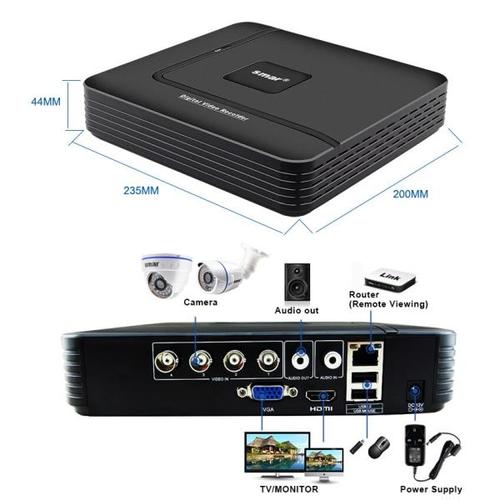 해외 무료배송Smar 4CH 1080N 5 1 AHD DVR 키트 CCTV 시스템 4 &amp; 2PCS 720P/1080P IR AHD 카메라 야외 방수 보안 감시 세트 XMeye