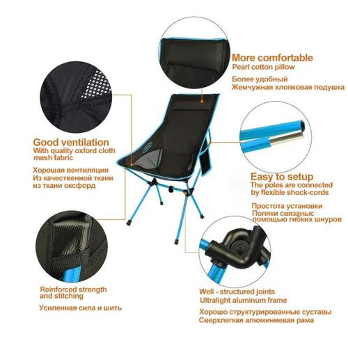 해외 무료배송HooRu 라운지 비치 의자 낚시 등 받침 경량 접이식 의자 야외 휴대용 배낭 캠핑 갑판 의자 하이킹
