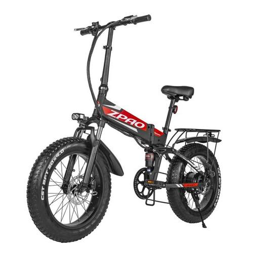 해외 무료배송 ZPAO 저렴한 전기 지방 자전거 비치 크루저 자전거 전기 500W 48V 12.8ah 리튬 배터리 전기 산악 자전거 Foldable 자전거