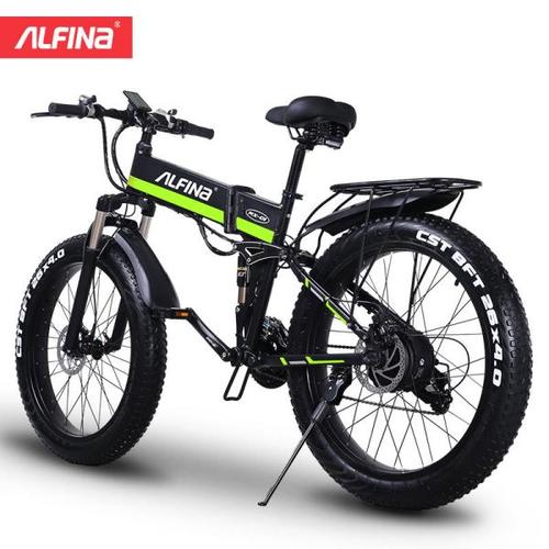 해외 무료배송 Alpina FX-01 전기 자전거 ebike 48V1000W 전기 산악 자전거 40 km/h 4.0 지방 타이어 전기 자전거 비치 전자 자전거 전기