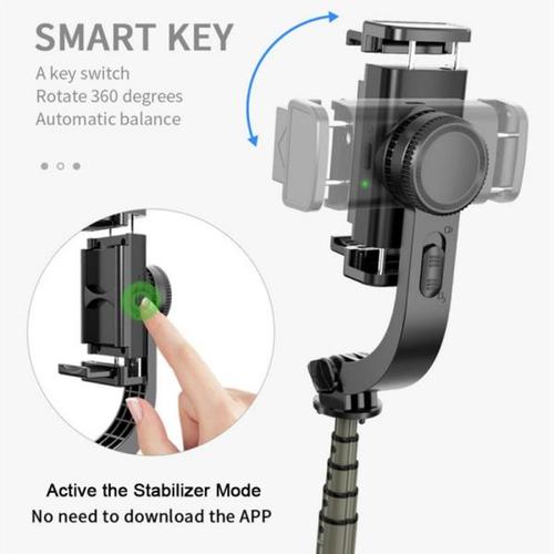 해외 무료배송 Gimbal Smartphone 3 IN 1 Selfie 스틱 삼각대 안정기, Ios 안드로이드 폰용 블루투스 리모콘 포함 Gorpro Action Sports Ca