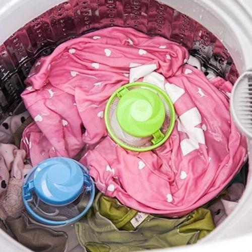 해외 무료배송 3 색 플로팅 라운드 머리 제거 세탁 청소 공 가정용 재사용 가능한 세탁기 장치 메쉬 필터 그물 가방