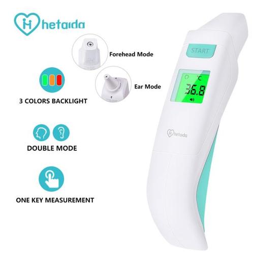 해외 무료배송 Hetaida 디지털 적외선이 마 온도계 성인 및 아기를위한 발열 디지털 온도계에 대 한 비 접촉 적외선 온도계