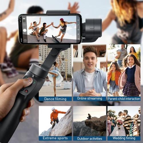 해외 무료배송 Baseus Bluetooth Selfie 스틱 3 축 핸드 헬드 Gimbal Stabilizer Outdoor Holder w/Focus Pull &amp; Zoom fo