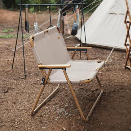 해외 무료배송네이처하이크 야외 접는 레저 더블 등받이 의자 휴대용 모래 무료 해변 2 명 캠핑 피크닉을위한 나무 안락 의자