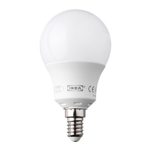 [오빠랑이케아가자] LEDARE LED전구 E14 400루멘, 밝기조절, 구형 오팔 화이트/302.909.70