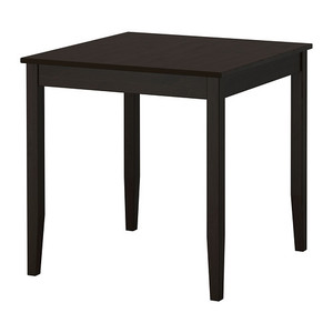 [오빠랑이케아가자] LERHAMN 테이블, 블랙브라운(74x74 cm)/203.657.15