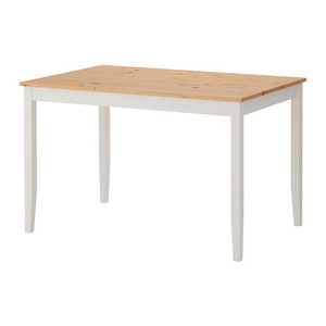 [오빠랑이케아가자] LERHAMN 테이블, 라이트 앤티크 스테인, 화이트 스테인(118x74 cm)/503.657.14