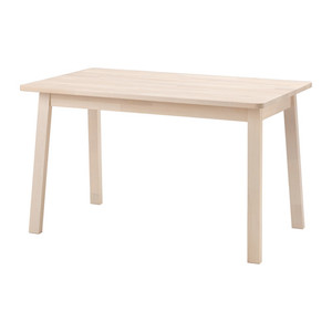 [오빠랑이케아가자] NORRÅKER 테이블, 화이트 자작나무(125x74 cm)/402.908.18