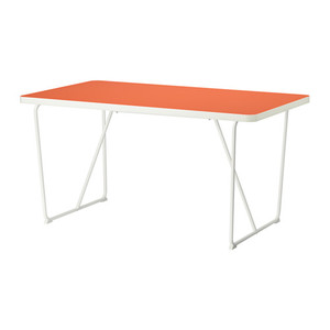 [오빠랑이케아가자] RYDEBACK 테이블, 오렌지 화이트, 오렌지 바카뤼드 화이트(150x78 cm)/991.406.95
