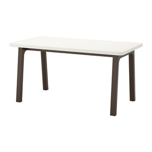 [오빠랑이케아가자] RYDEBÄCK 테이블, 화이트, 베스타노 다크브라운(150x78 cm)/091.671.80