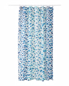 [오빠랑이케아가자] SKORREN 스코렌 샤워커튼, 화이트/블루(180x200 cm)/803.391.82