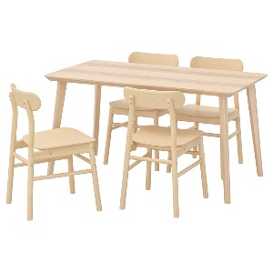 [오빠랑] 이케아 LISABO 리사보 / RONNINGE 뢴닝에 테이블+의자4 992.971.20