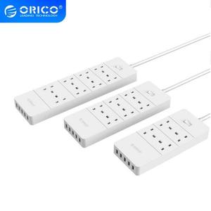 해외 무료배송 ORICO USB 전원 스트립 영국 플러그 4 6 8 AC 콘센트 전원 소켓 5 USB 포트 서지 보호 연장 코드 어댑터 1.5M 전원 케이블