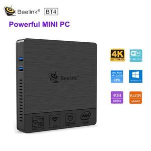 해외 무료배송 새로운 Beelink BT4 미니 PC 인텔 아톰 X5-Z8500 Windows10 4G 64G 듀얼 와이파이 BT4.0 1000Mbps LAN USB3.0 지원 4