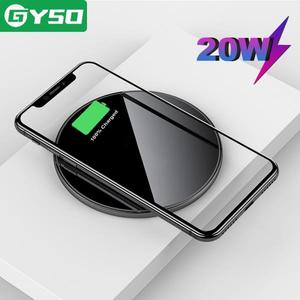 해외 무료배송 GYSO 20W 빠른 무선 충전기 삼성 갤럭시 S10 S9 S8 S6 EDGE S20 NOTE 10 참고 10 S10 + 9 샤오미 삼성무선충전패드 USB Qi 충전