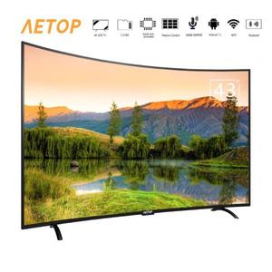 해외 무료배송 무료 배송-핫 판매 곡선 스크린 hd tv led 텔레비전 4k 스마트 tv 43 인치 블루투스