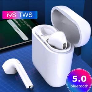 해외 무료배송 I9s 블루투스 5.0 Tws 헤드폰 무선 이어폰 (마이크 충전 박스 포함) 스마트 폰용 미니 이어 버드 스포츠 헤드셋