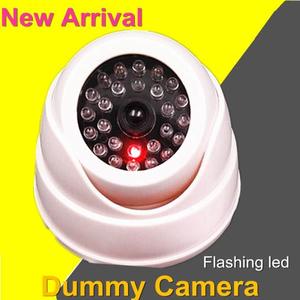 해외 무료배송CCTV 더미 카메라 가짜 보안 돔 깜박이 빨간색 led 빛 야외 와이파이 돔 시뮬레이션 비디오 감시 카메라