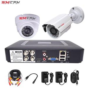 해외 무료배송4CH DVR CCTV 시스템 2PCS 카메라 1080P 2MP 비디오 감시 4CH 5 1 DVR 적외선 AHD 1200 TVcctv 카메라 보안 시스템 키트