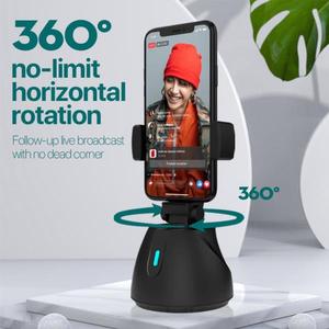 해외 무료배송 야외 Selfie 스틱 짐벌 안정제 홀더 스마트 폰 360 회전 자동 얼굴 추적 ABS 라이브 방송
