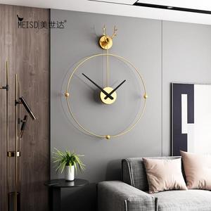 해외 무료배송 철 벽 시계 홈 인테리어 사무실 대형 벽 시계 현대 디자인 마운트 음소거 시계 유럽 장식 교수형 시계