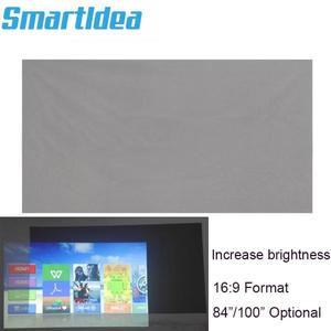 해외 무료배송 Smartldea 간단한 프로젝션 스크린 84 인치 100 인치 (16:9) 반사 패브릭 프로젝터 프로젝션 스크린 밝기 증가