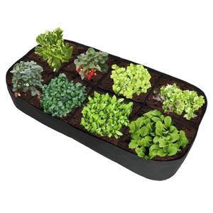 해외 무료배송 패브릭 정원 식물 침대, 8 홀 직사각형 심기 컨테이너 심기 가방 화분 화분, 꽃, 야채 심기 가방
