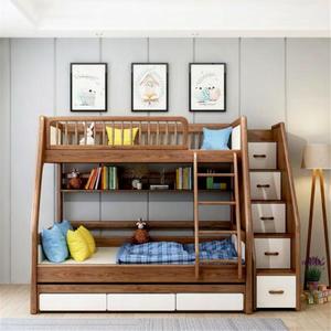 해외 무료배송 고품질 노르딕 다기능 어린이 침대 침실 가구 어린이 단단한 이층 침대 세트